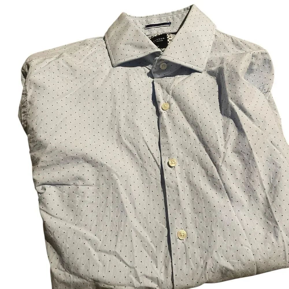 Denim and Flower Men's Light Blue Dot-Print Dress Shirt med